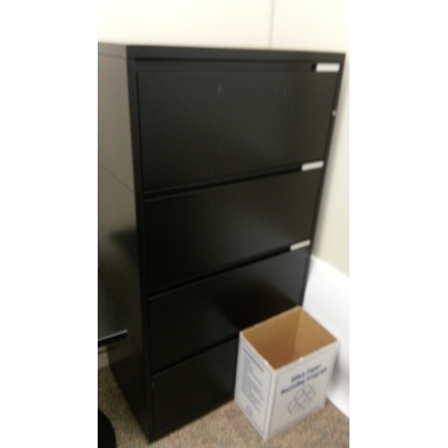 Meridian Black 4 Drawer Lateral File Locking 36 x 18 Allsold